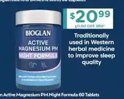 Chemist Warehouse Bioglan Active Magnesium PM Night Formula offer