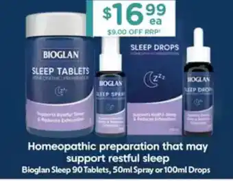 Chemist Warehouse Bioglan Sleep 90 Tablets, 50ml Spray or 100ml Drops offer