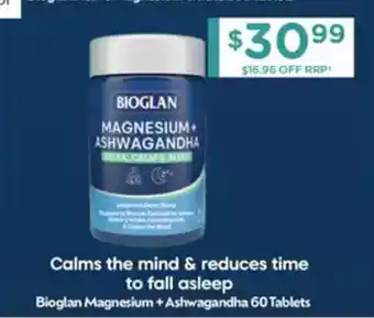 Chemist Warehouse Bioglan Magnesium + Ashwagandha offer