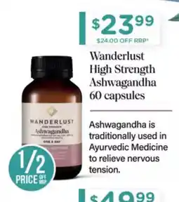 Chemist Warehouse Wanderlust High Strength Ashwagandha offer