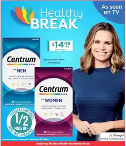 Chemist Warehouse Centrum Men's or Women's Multivitamin offer