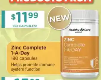 Chemist Warehouse Healthy Care Zinc Complete 1-A-Day offer