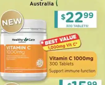 Chemist Warehouse Healthy Care Vitamin C 1000mg offer