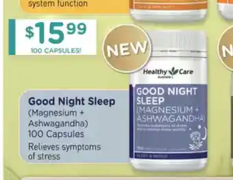 Chemist Warehouse Good Night Sleep (Magnesium + Ashwagandha) offer