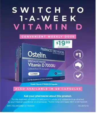 Chemist Warehouse Ostelin Vitamin D 7000IU offer