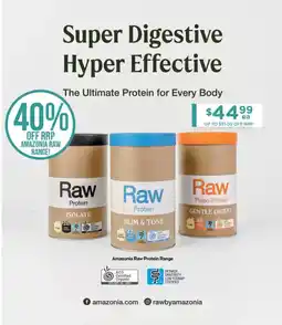 Chemist Warehouse Amazonia Raw Protein Range offer