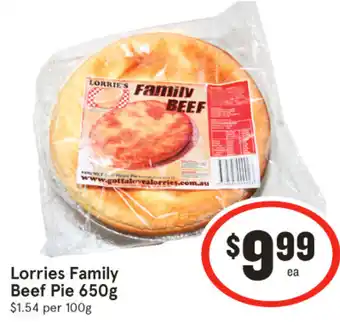 IGA Lorries Family Beef Pie offer