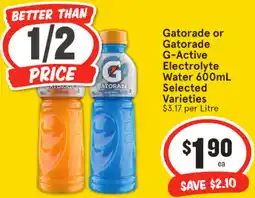 IGA Gatorade or Gatorade G-Active offer