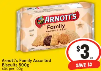 IGA Arnott's Family Assorted Biscuits offer