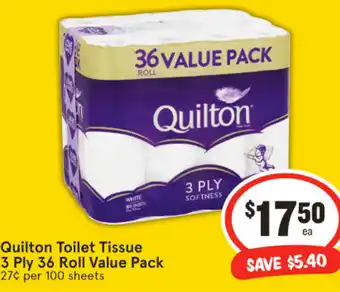 IGA Quilton Toilet Tissue offer