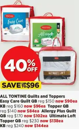 Spotlight ALL TONTINE Quilts and Toppers offer