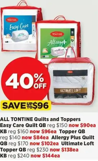 Spotlight ALL TONTINE Quilts and Toppers offer