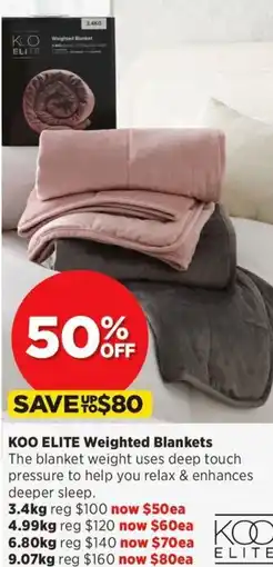 Spotlight KOO ELITE Weighted Blankets offer