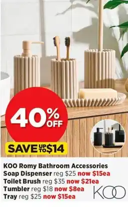 Spotlight KOO Romy Bathroom Accessories Soap Dispenser offer