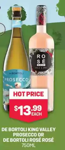 Bottlemart De bortoli king valley prosecco or de bortoli rosé rosé offer