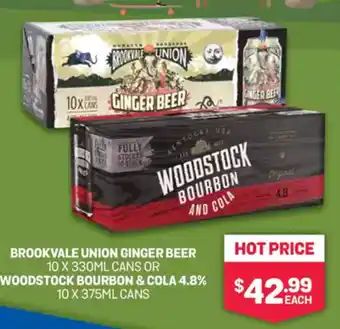 Bottlemart Brookvale union ginger beer  woodstock bourbon & cola 4.8% offer