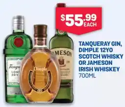 Bottlemart Tanqueray gin, dimple 12yo, scotch whisky offer