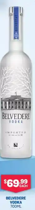 Bottlemart Belvedere vodka offer