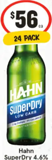 IGA Liquor Hahn SuperDry 4.6% offer