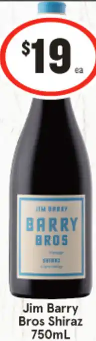 IGA Liquor Jim Barry Bros Shiraz offer