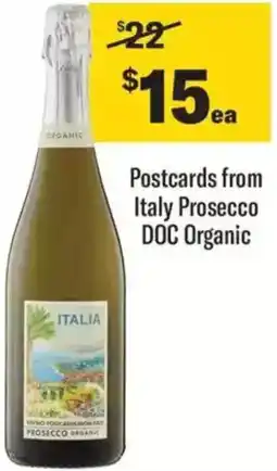 Liquorland Postcards from Italy Prosecco DOC Organic offer