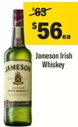 Liquorland Jameson Irish Whiskey offer