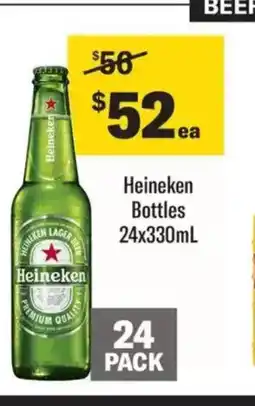 Liquorland Heineken Bottles 24x330mL offer