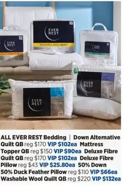 Spotlight ALL EVER REST Bedding offer