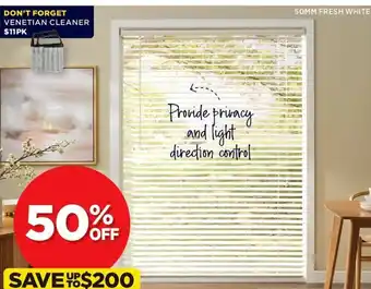 Spotlight Timber Venetian Blinds  60 x 137 cm offer