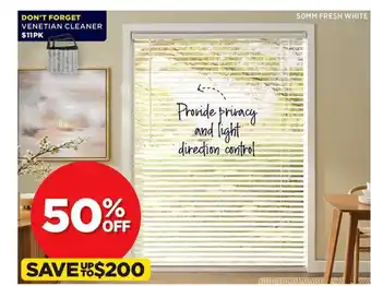 Spotlight Timber Venetian Blinds  210  x 137 cm offer