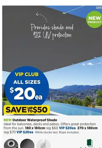 Spotlight Outdoor Waterproof Shade 270 x 180cm offer