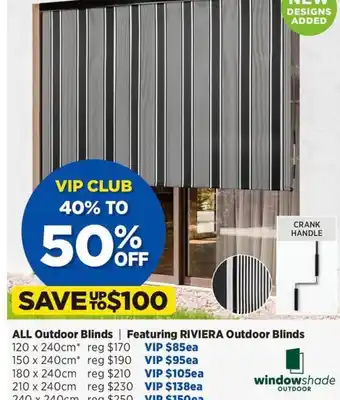 Spotlight Outdoor Blinds 240 x 240cm offer