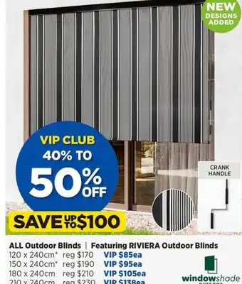 Spotlight Exterior Roll Up Blinds offer