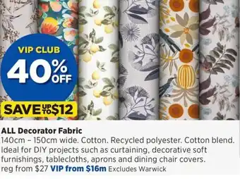 Spotlight ALL Decorator Fabric offer