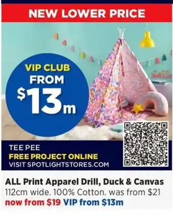 Spotlight ALL Print Apparel Drill, Duck & Canvas offer