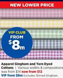 Spotlight Apparel Gingham and Yarn Dyed Cottons offer