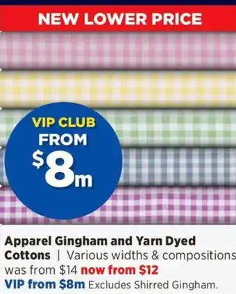 Spotlight Apparel Gingham and Yarn Dyed Cottons offer