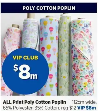 Spotlight ALL Print Poly Cotton Poplin offer