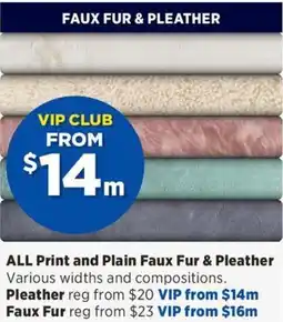 Spotlight ALL Print and Plain Faux Fur & Pleather offer