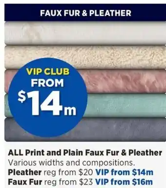 Spotlight ALL Print and Plain Faux Fur & Pleather offer