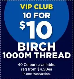 Spotlight Birch 1000M Thread offer