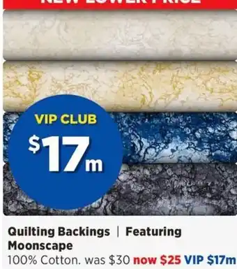 Spotlight Quilting Backings offer