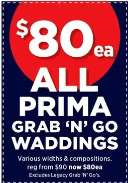 Spotlight All Prima Grab 'N' Go Waddings offer