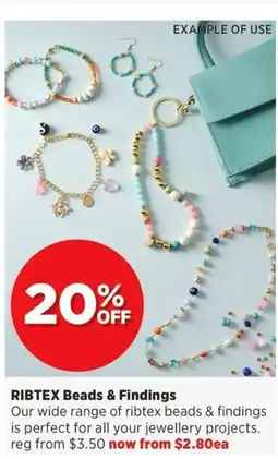 Spotlight RIBTEX Beads & Findings offer