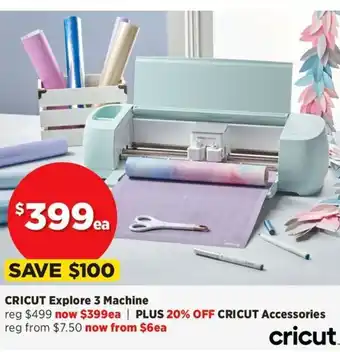 Spotlight CRICUT Explore 3 Machine offer