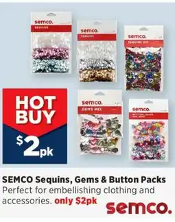 Spotlight SEMCO Sequins, Gems & Button Packs offer