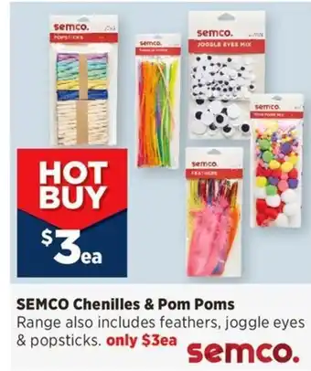 Spotlight SEMCO Chenilles & Pom Poms offer