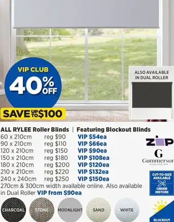 Spotlight Rylee Roller Blinds 150 x 210cm offer