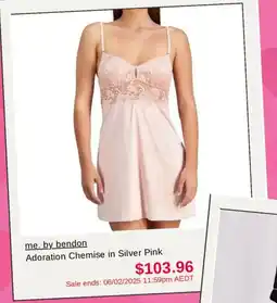 Myer Adoration Chemise in Silver Pink offer