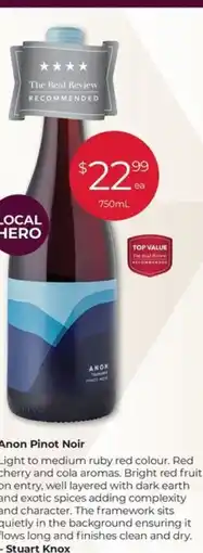 Porters Anon Pinot Noir offer